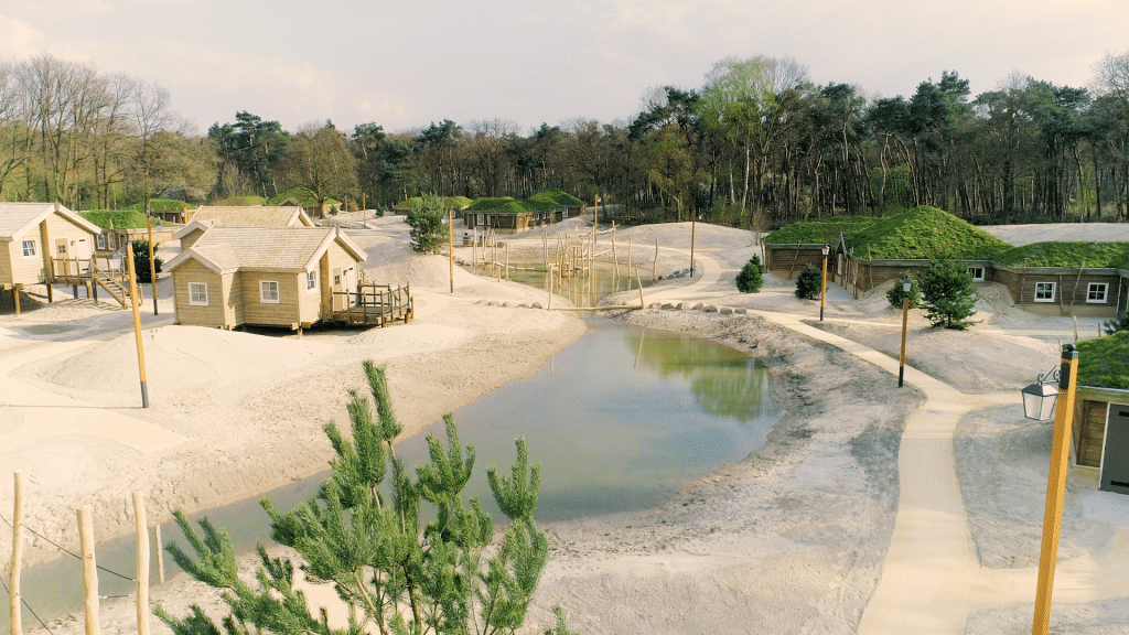 Efteling Loonsche Land accommodation within sandy dunes
