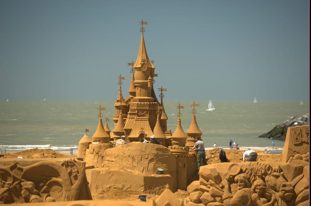 Disney sand castles bring magic to Belgium beach