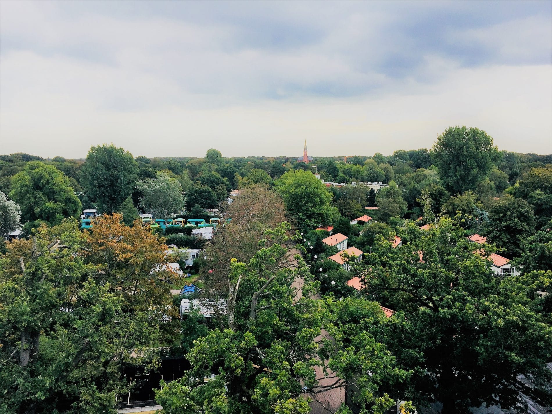 View over Duinrell accommodation