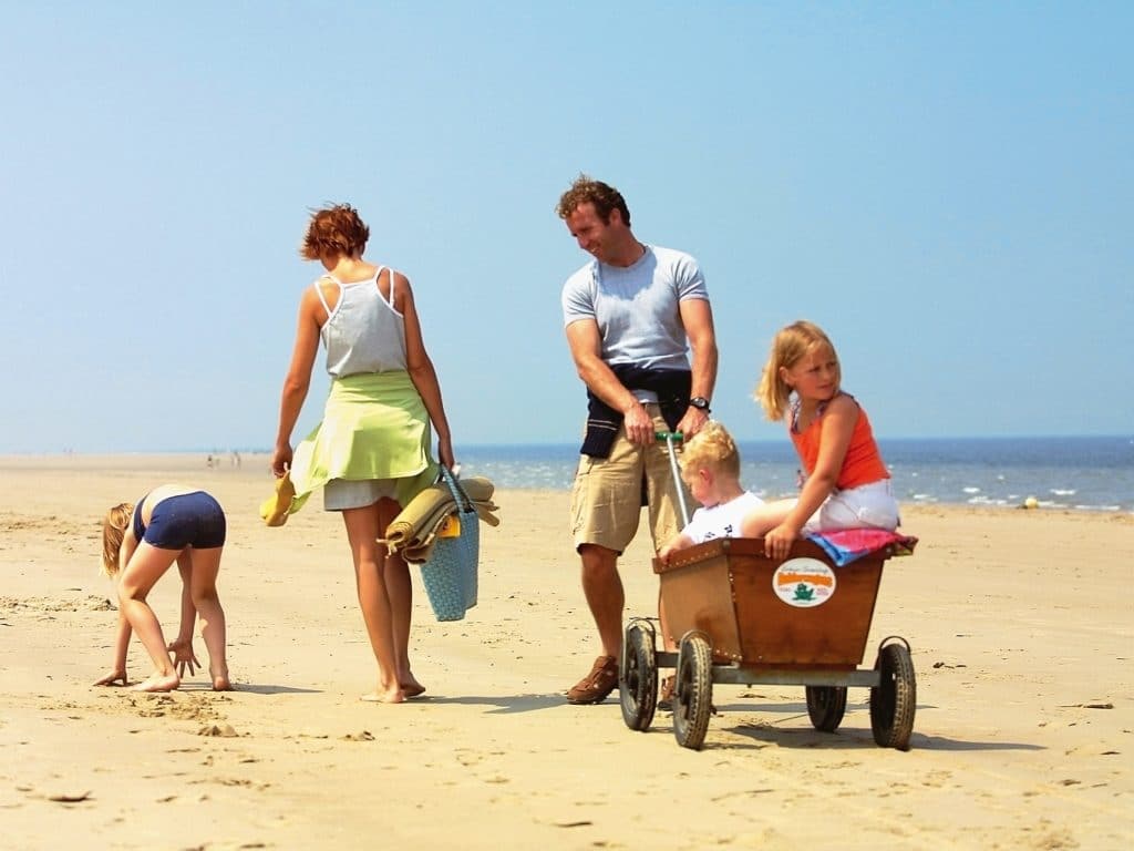 Family on the beach