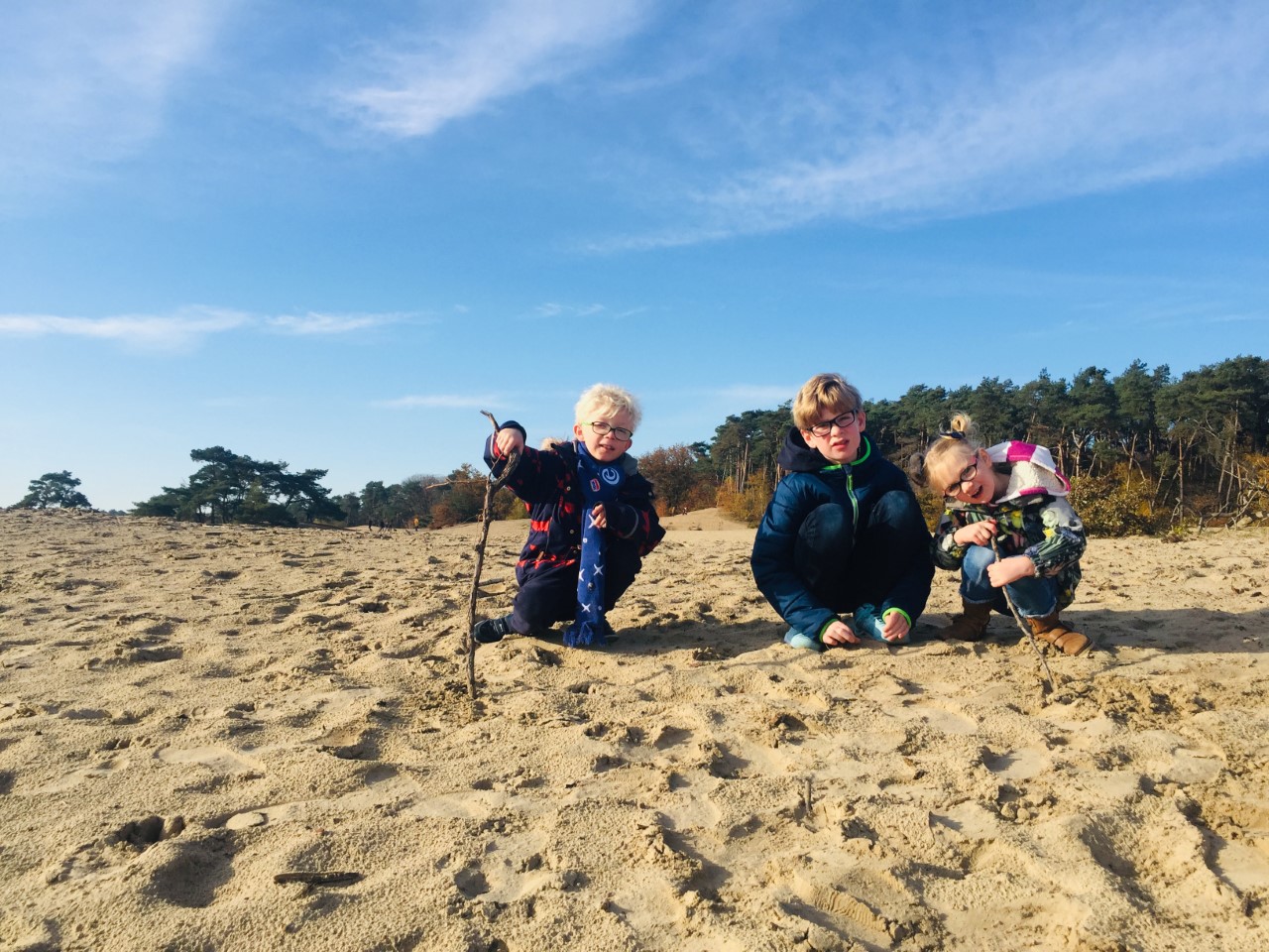 Family In Dutch Dunes