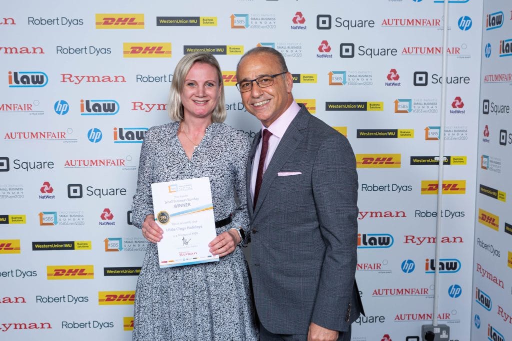 Laura Riley with Theo Paphitis