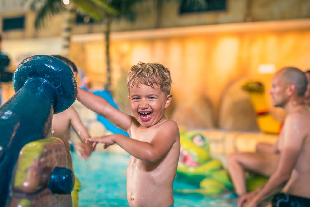 Child having fun in pool
