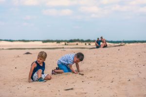 Children in dunes