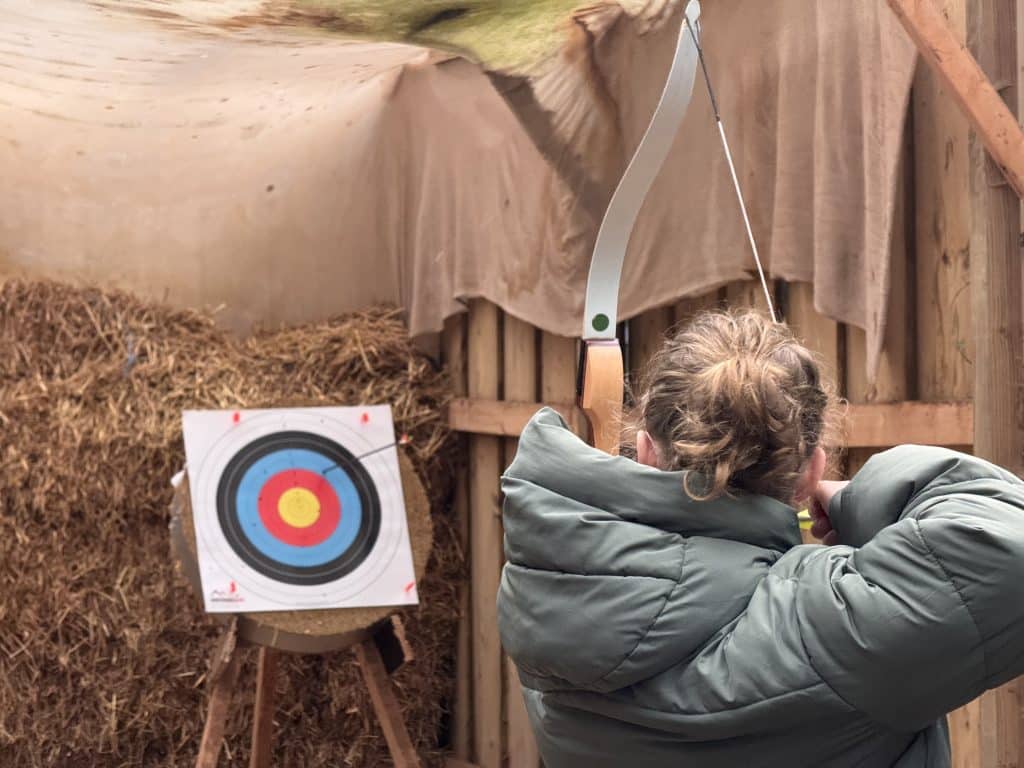 Child doing archery