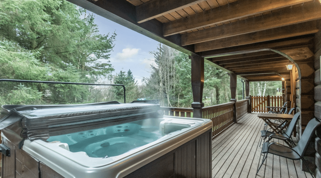 Hot tub lodge Landal Piperdam