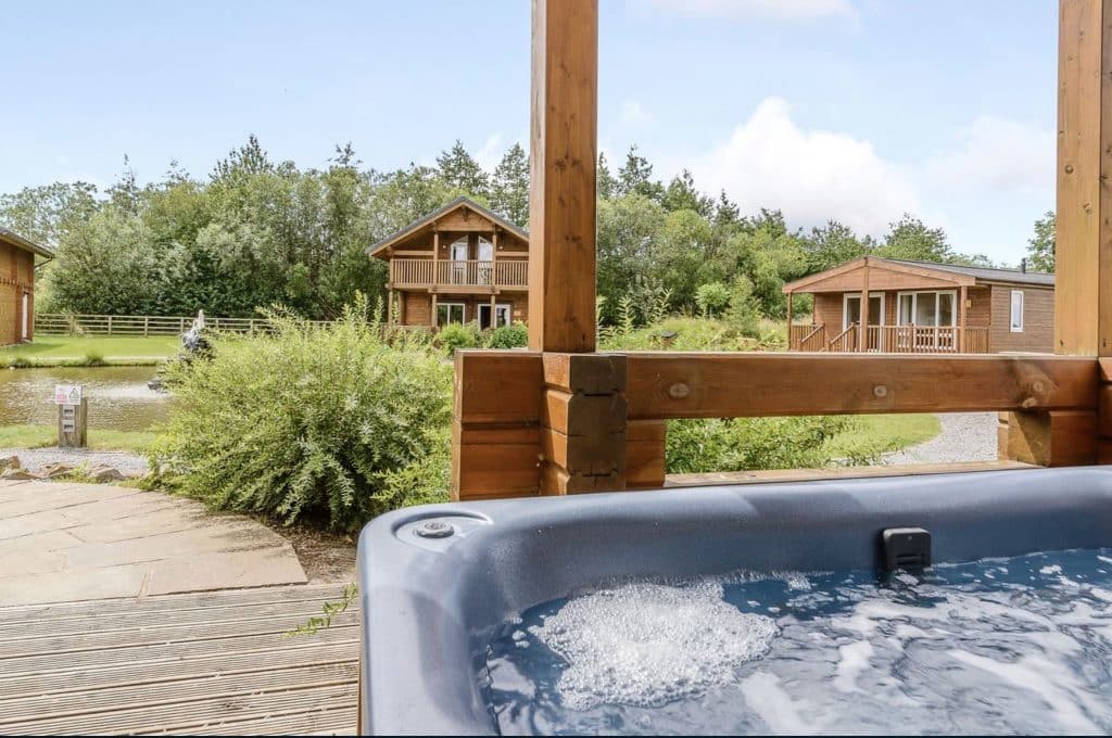 Lodge and hot tub