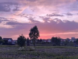Pink sky in Cadzand-Bad